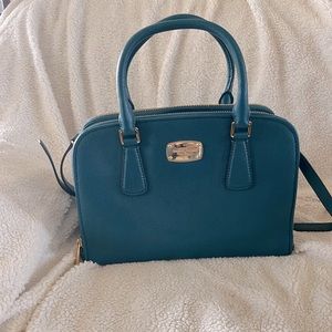 Michael Kors structured double zip satchel